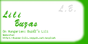 lili buzas business card